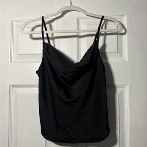 Elegant Black Satin Women's Cami Top